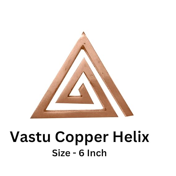 Vastu Vardan Copper Plain Helix for Vastu | 6 Inch | Pack of 1 | South East Vastu Remedy | Main Door Entrance | Bedroom | Toilet | Helix Vastu Dosh Remedies Products