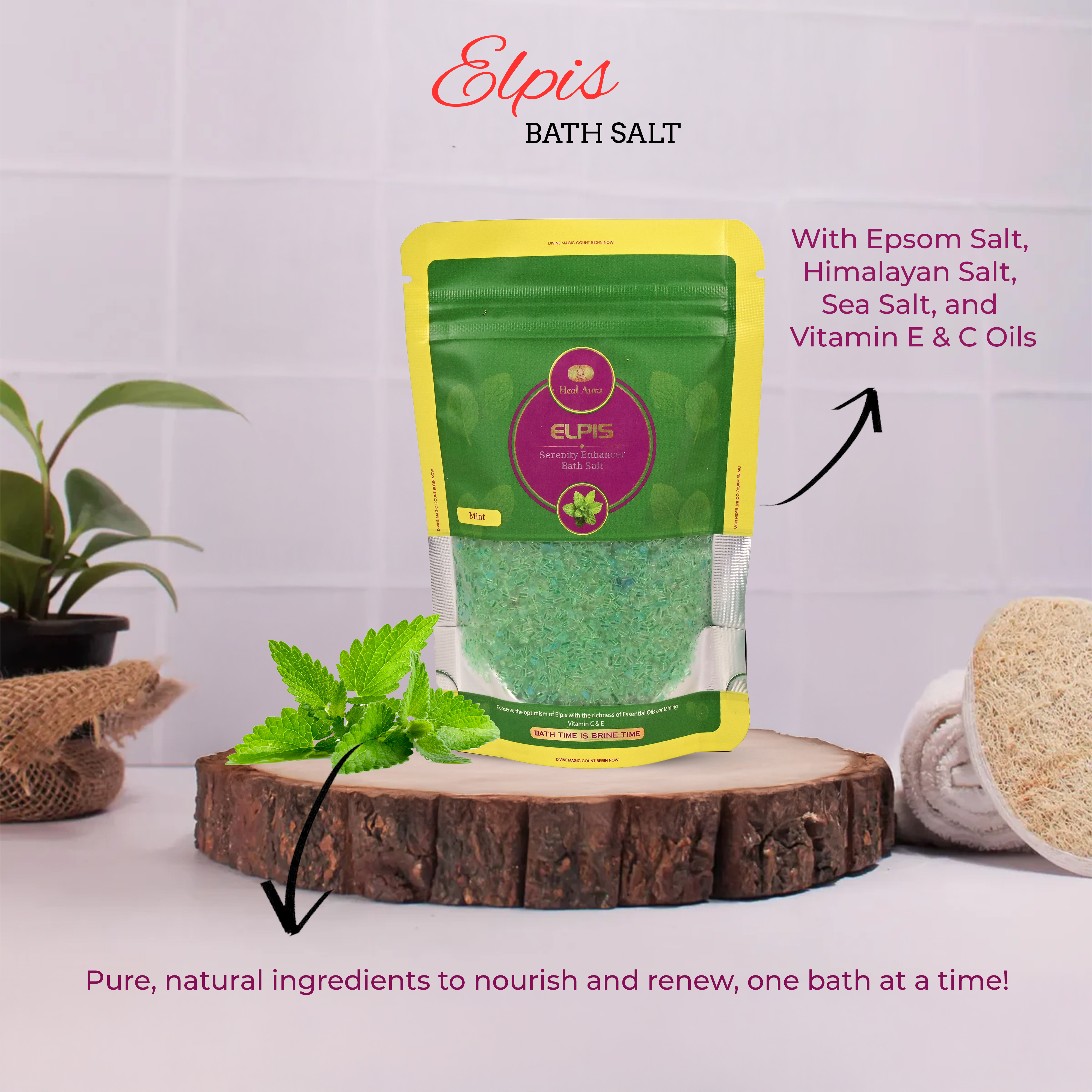 Elpis (Mint) Bath Salt