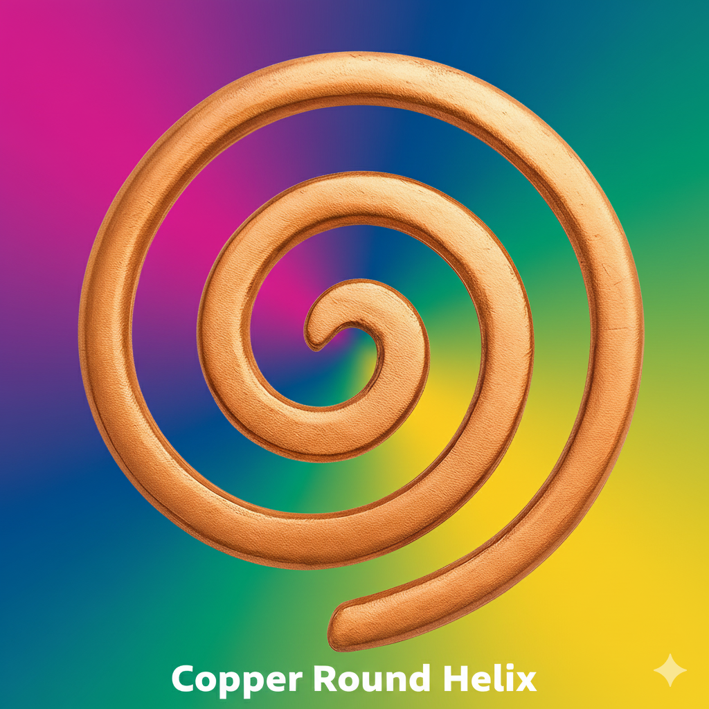 Copper Round Helix 5inch